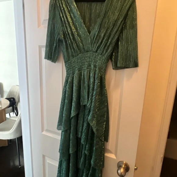 Maje Metallic Green Dress-Worn 1X!!